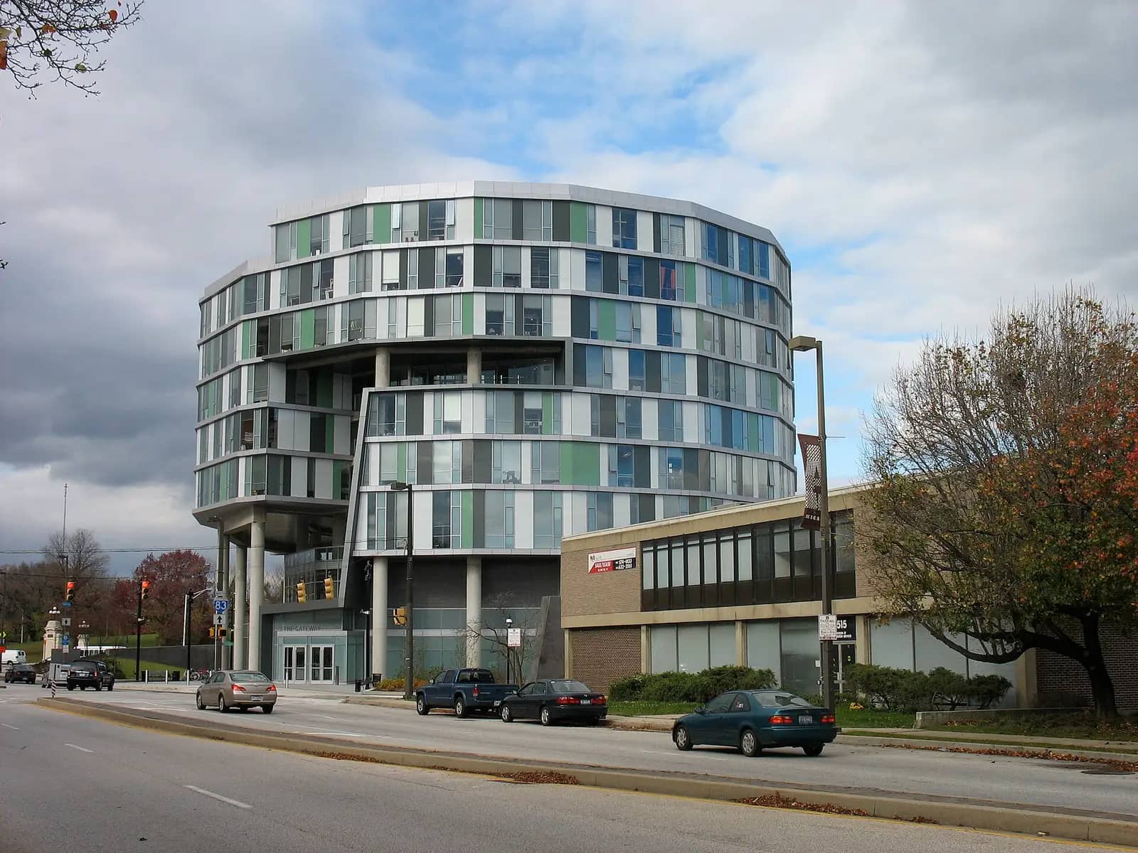 Maryland Institute College of Art campus — Gateway Building at the Maryland Institute College of Art , Baltimore, Maryland . Completed 2008.