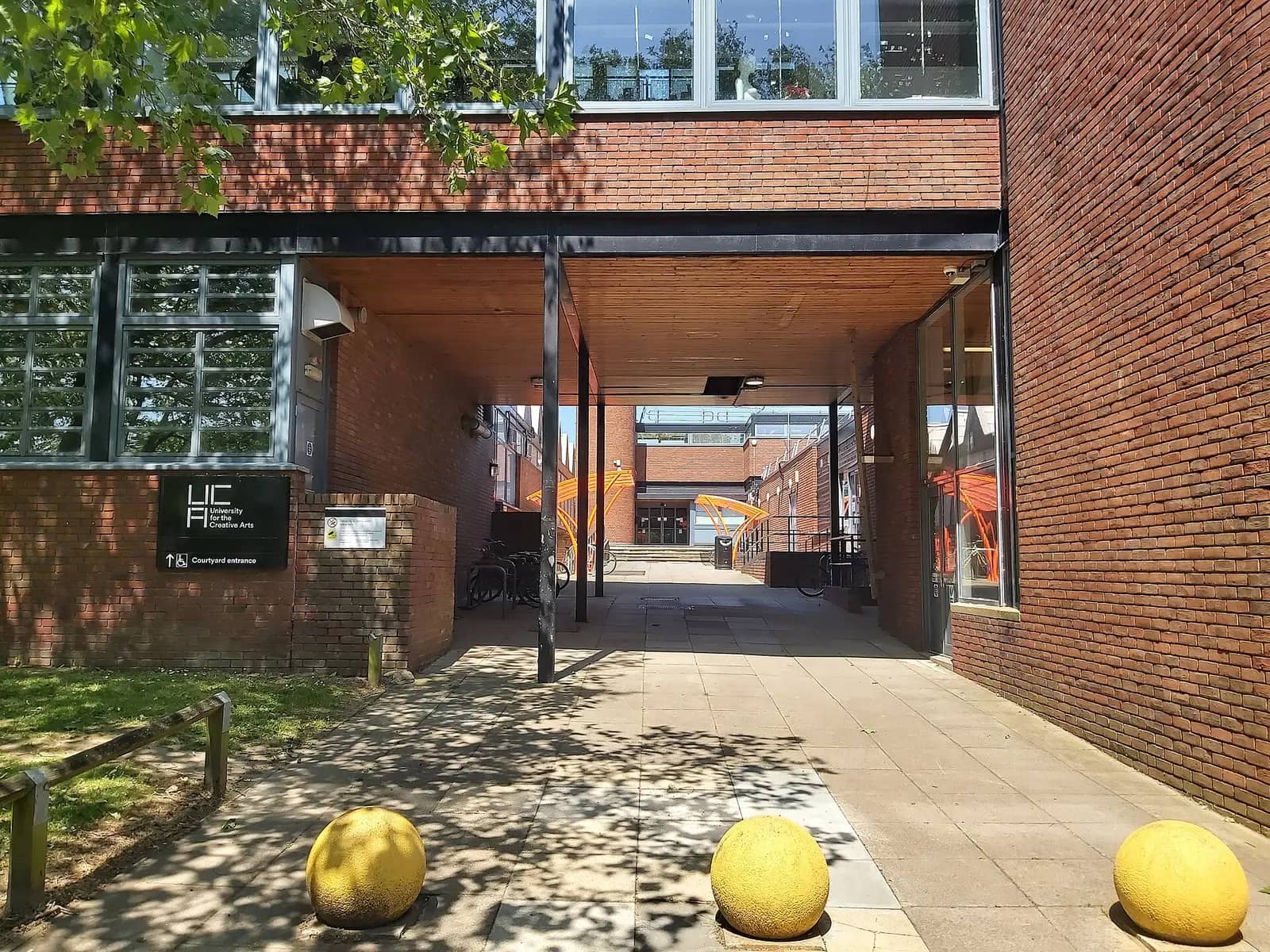 University for the Creative Arts campus — University for the Creative Arts, Courtyard Entrance. Farnham, Surrey, UK.